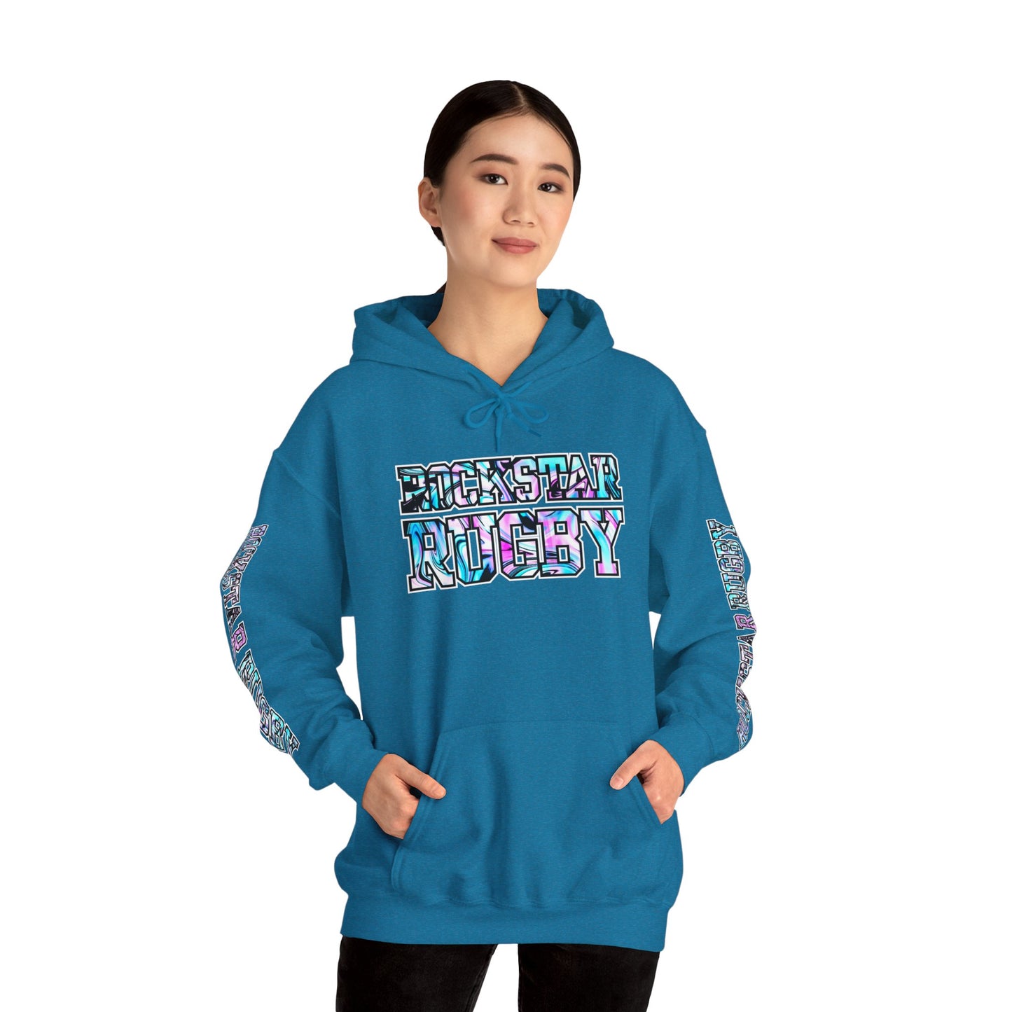 Blueberry Trails Stacked Logo  - Heavy Blend™ Hooded Sweatshirt