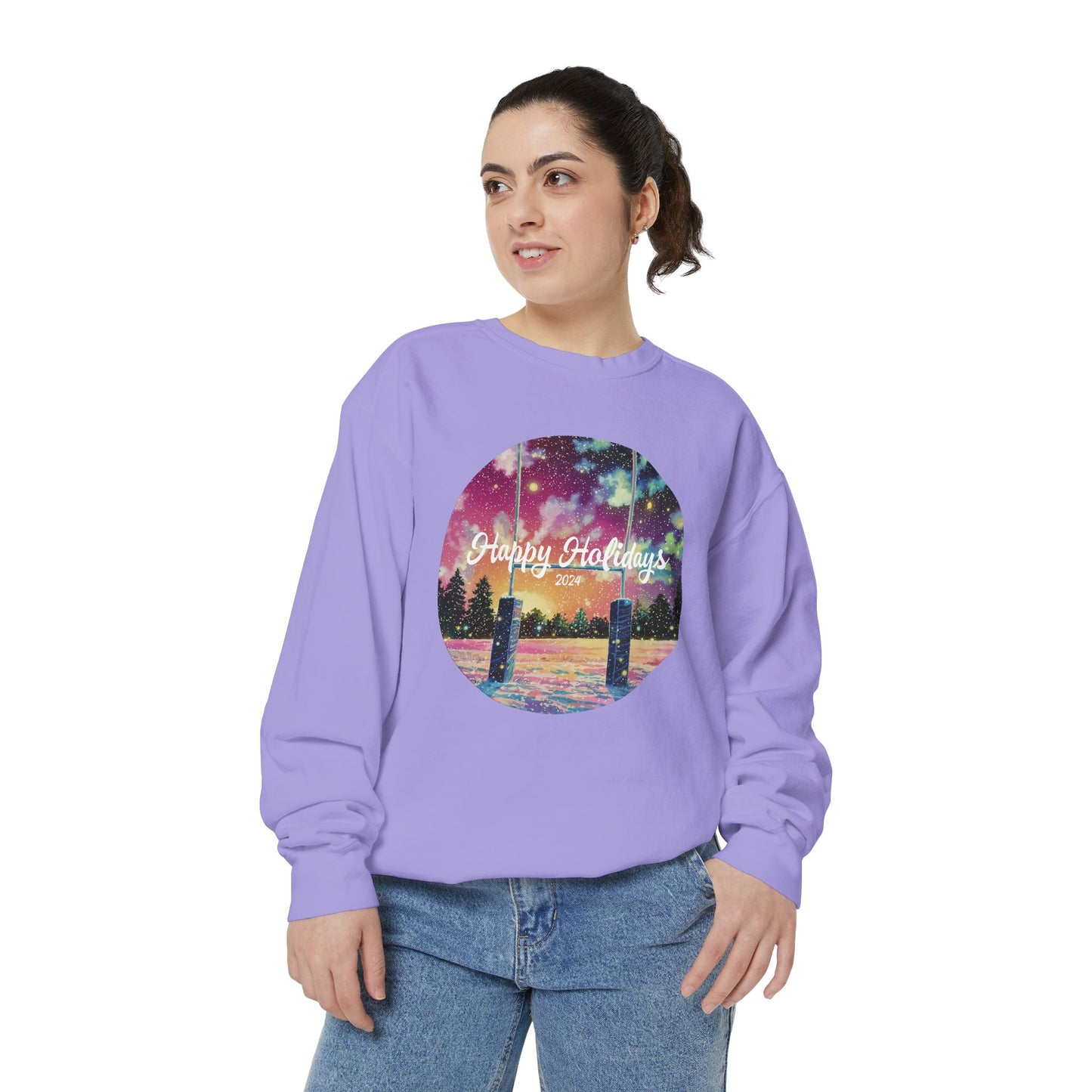 Winter Rugby Wonderland Crew Neck Hoodie