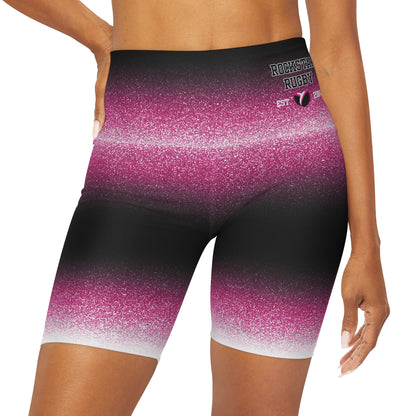 Pink Stardust High Waisted Polyester/Spandex Shorts