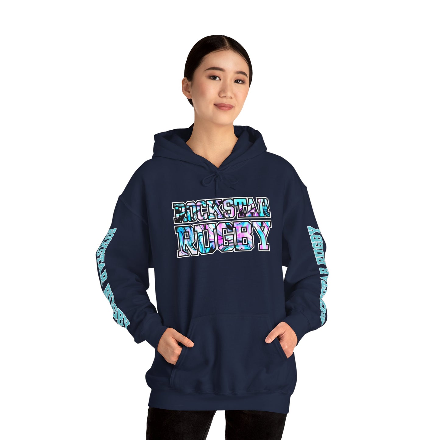 Blueberry Trails Stacked Logo  - Heavy Blend™ Hooded Sweatshirt