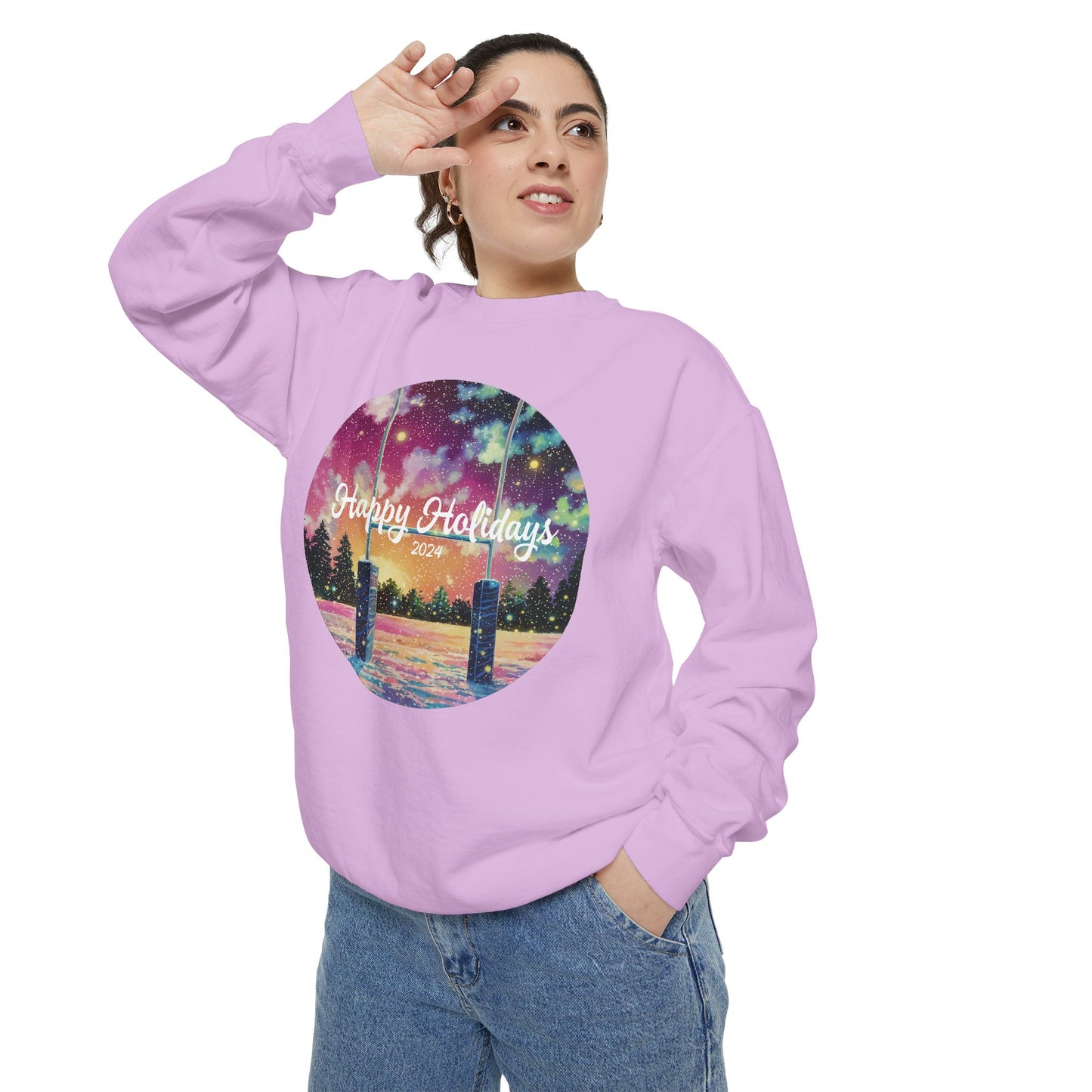 Winter Rugby Wonderland Crew Neck Hoodie