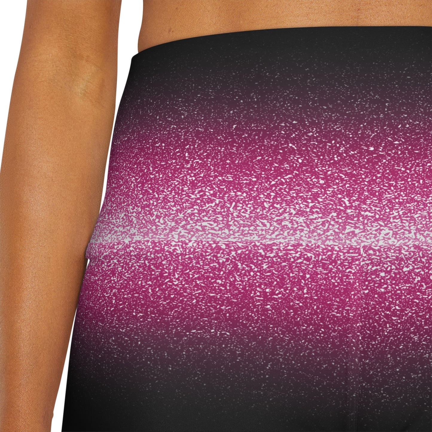 Pink Stardust High Waisted Polyester/Spandex Shorts