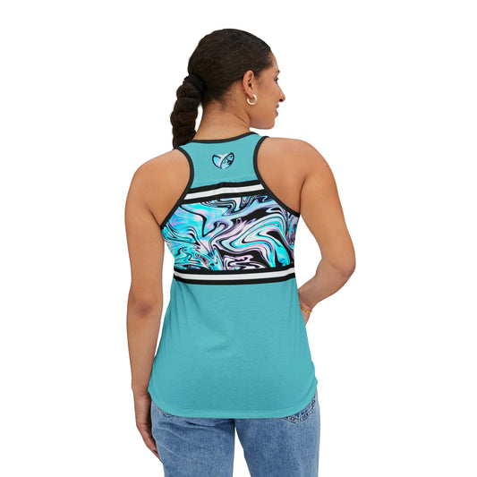 Blueberry Trails Tank Top (Aqua)