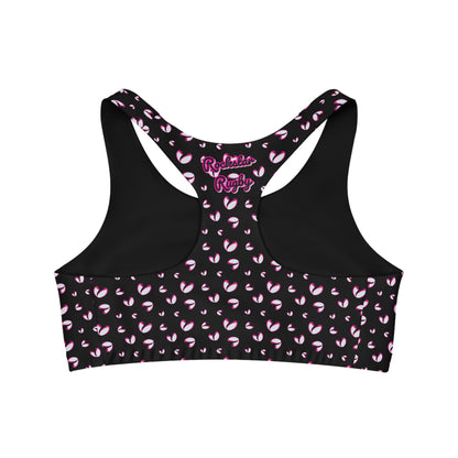 Rockstar Rugby Seamless Sports Bra (Black - Heart Logo)