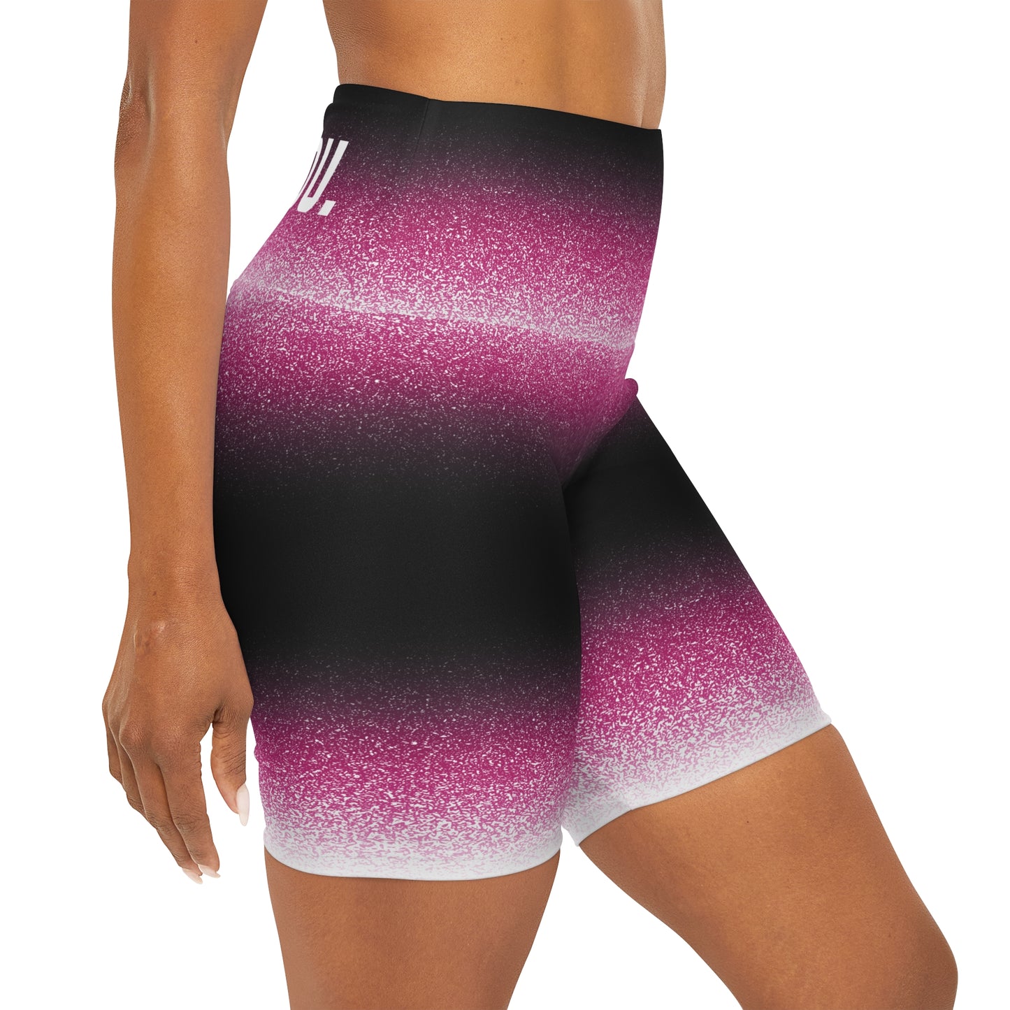 Pink Stardust High Waisted Polyester/Spandex Shorts