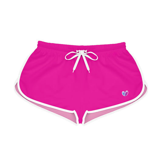 Women's Relaxed Shorts (Pink - White Trim)