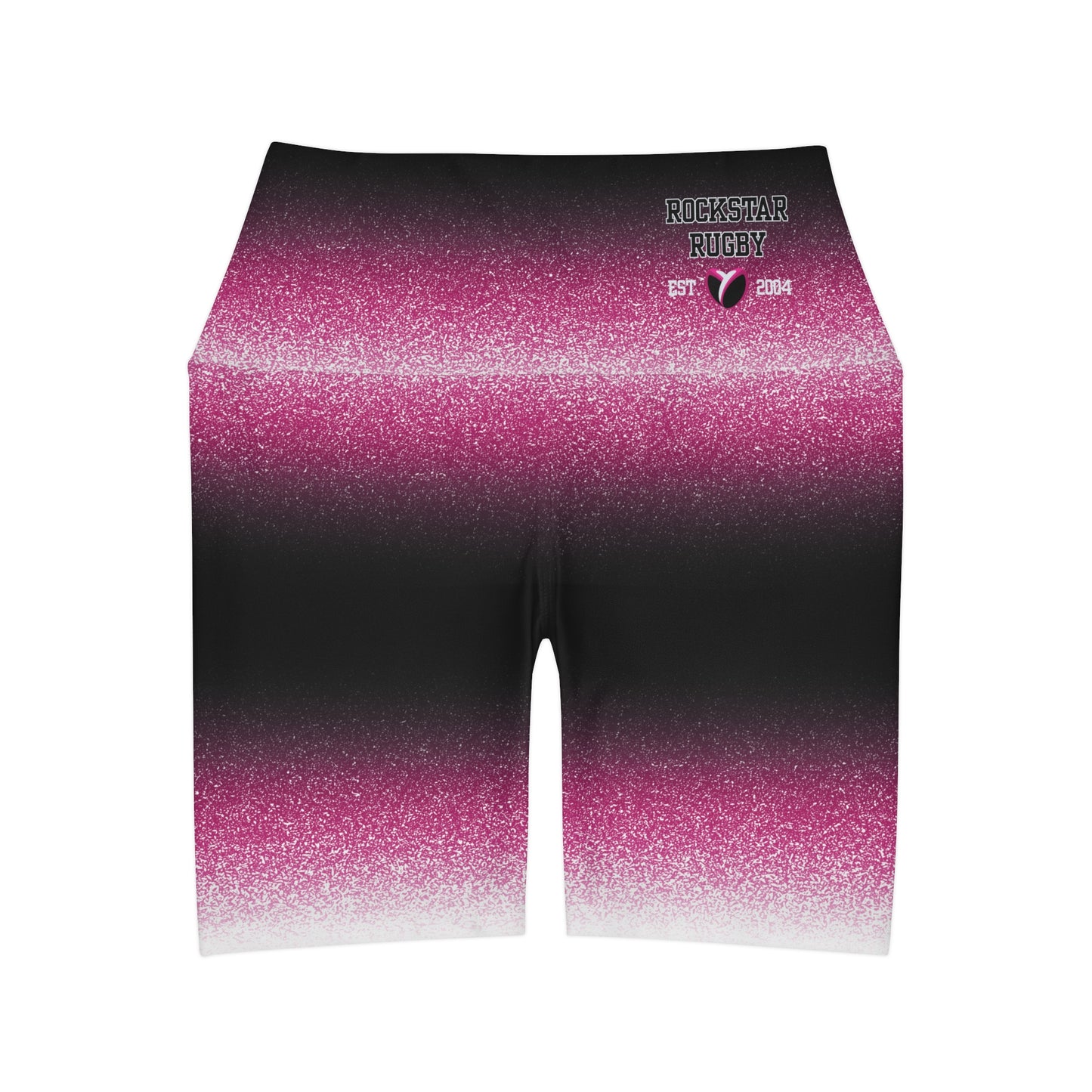 Pink Stardust High Waisted Polyester/Spandex Shorts