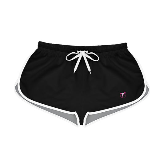 Women's Relaxed Shorts (Black - White Trim)