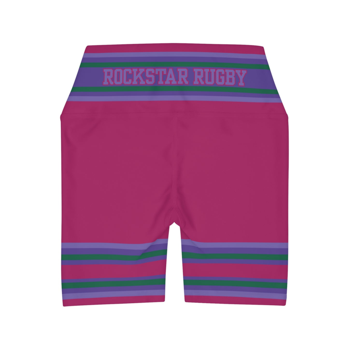 Raspberry Soda High Waisted Polyester/Spandex Shorts