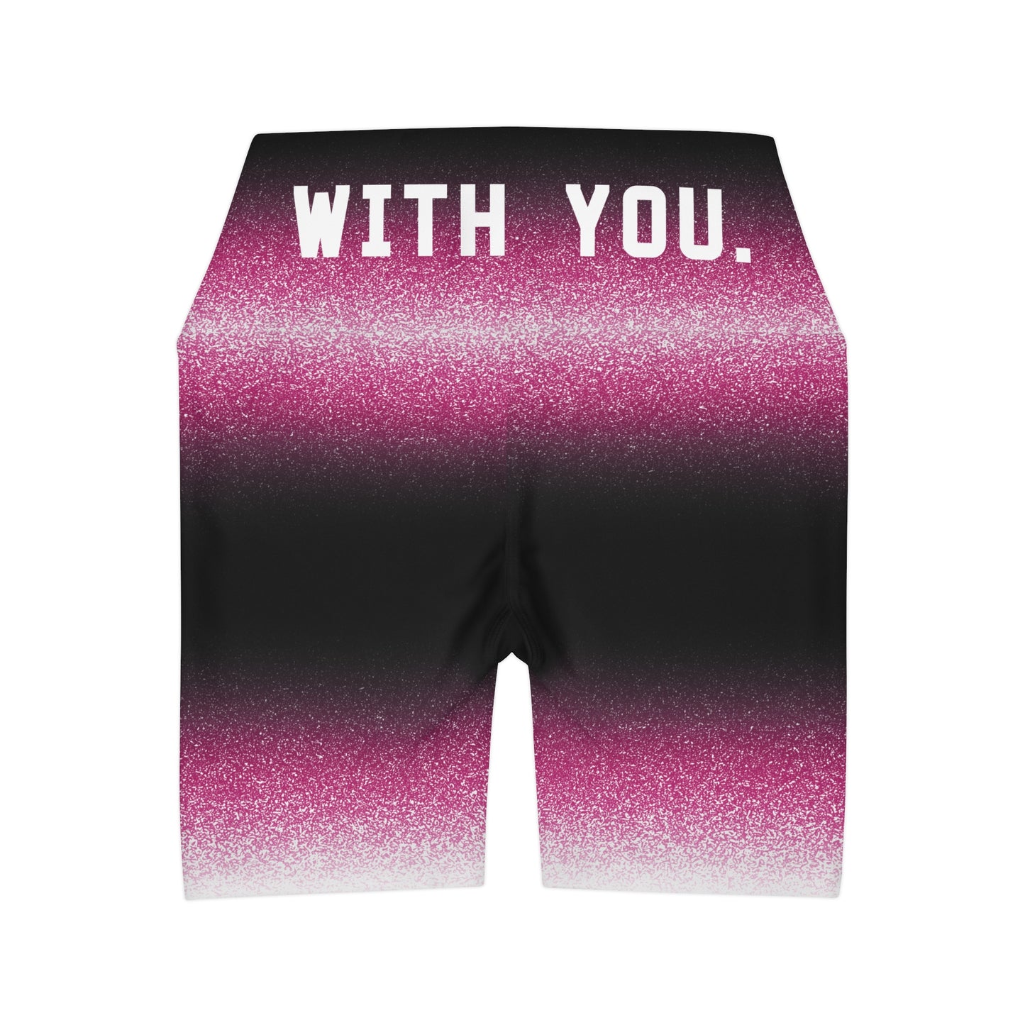 Pink Stardust High Waisted Polyester/Spandex Shorts