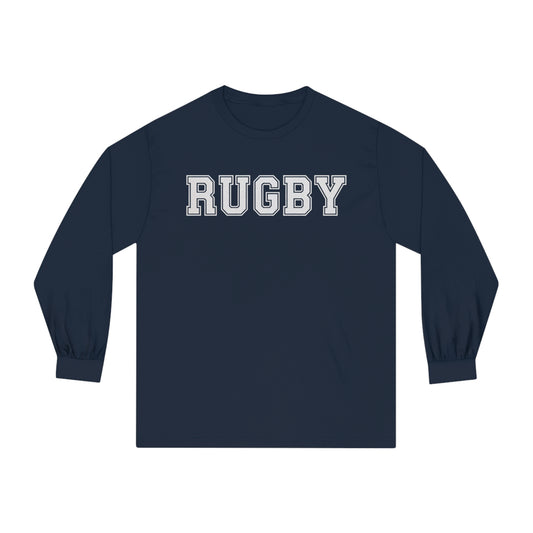 American Apparel Navy Rugby Long Sleeve T-Shirt